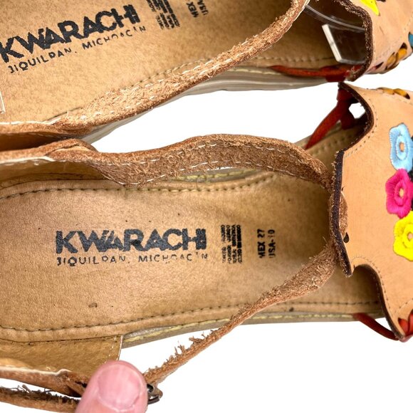 Kwarachi Frida Kahlo Leather Sandals, 10 - Picture 9 of 10